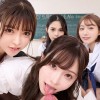 FALENOstar5周年記念！いきなりハーレムハイスクール！スター女優4人が学校で舐めてハメて大乱交スッペシャル！ 天使もえ 吉高寧々 三葉ちはる 茉城まみ - サンプル画像 - 3